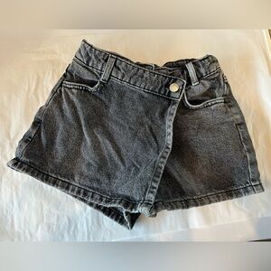 Zara Kids Charcoal Jean Wrap Shorts Size 9yo